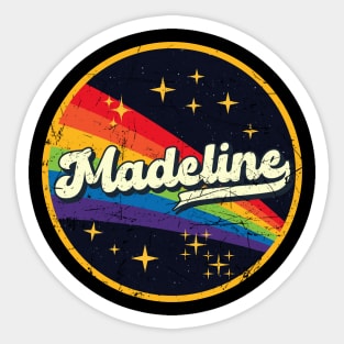 Madeline // Rainbow In Space Vintage Grunge-Style Sticker